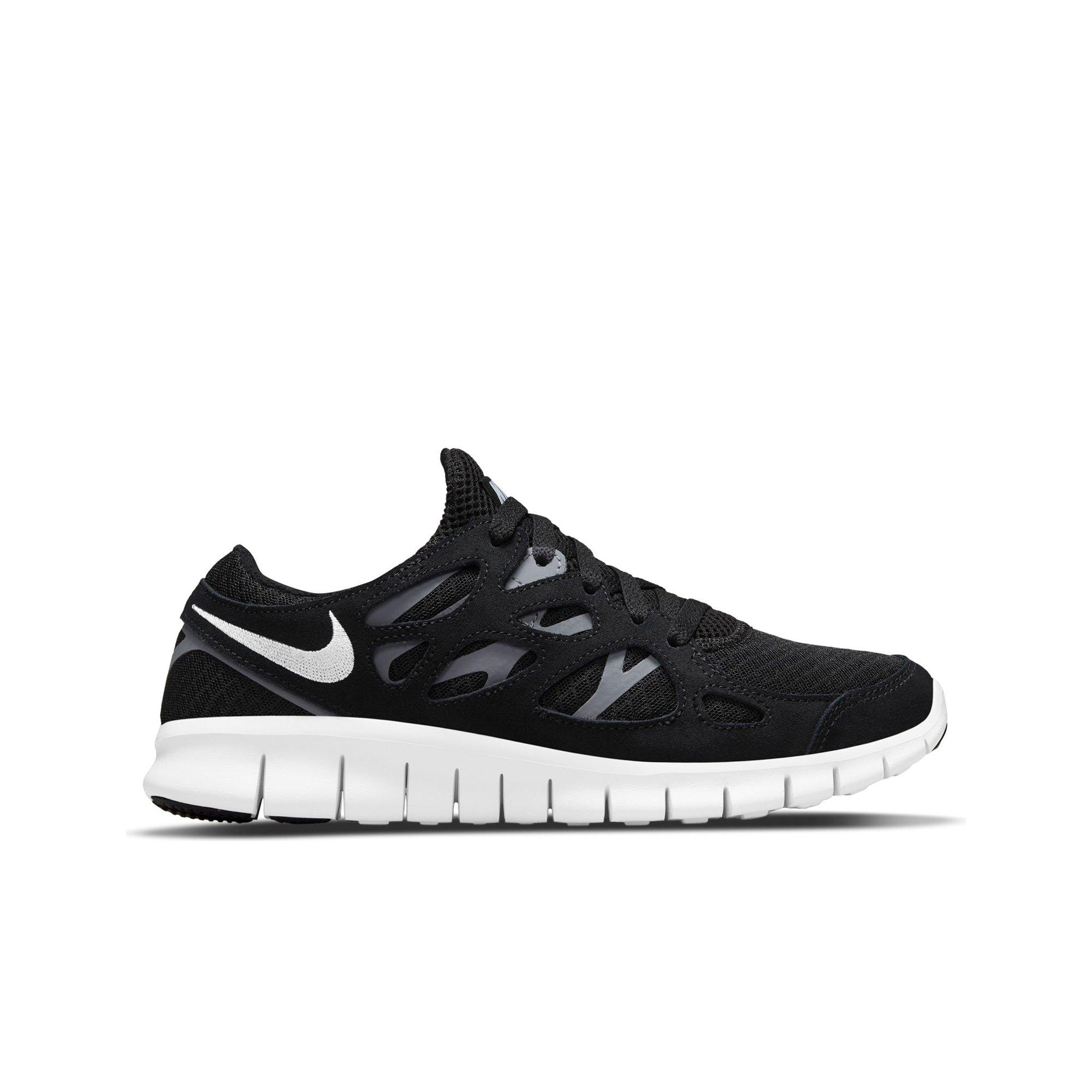 nike free run 2 black white